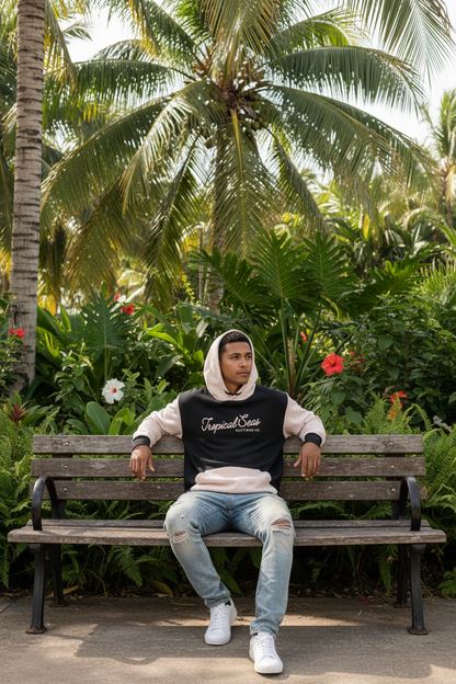Pink Sand Two-Toned Tropical Seas Hoodie